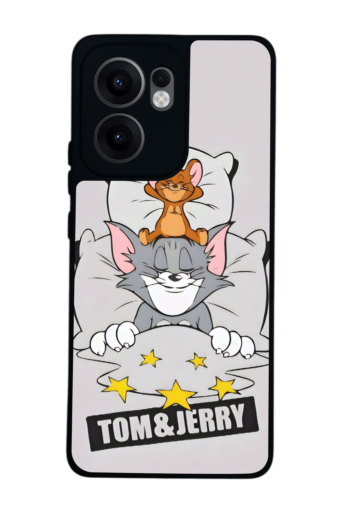 Oppo Reno 13F Uyumlu Tom And Jerry Tasarımlı Glossy Premium Kılıf