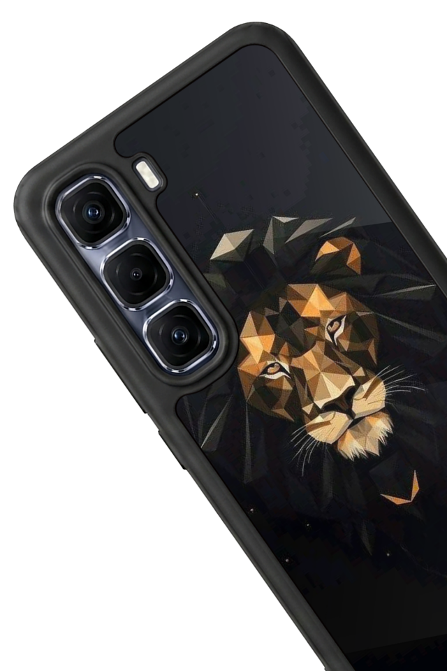 Infinix Hot 60 Pro Plus Uyumlu Aslan Tasarımlı Glossy Premium Kılıf
