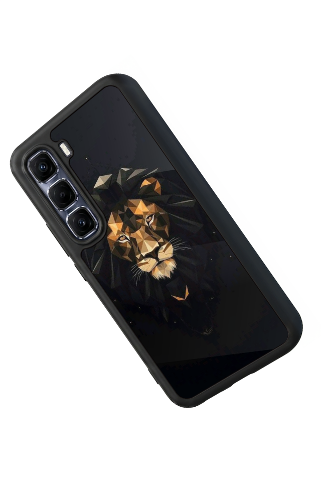 Infinix Hot 60 Pro Plus Uyumlu Aslan Tasarımlı Glossy Premium Kılıf