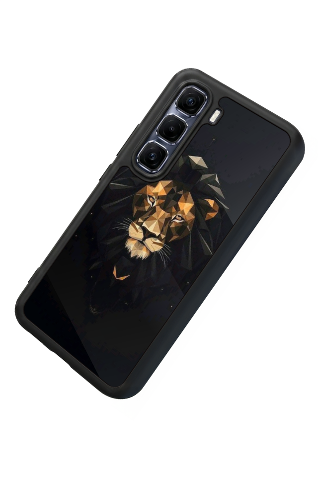 Infinix Hot 60 Pro Plus Uyumlu Aslan Tasarımlı Glossy Premium Kılıf