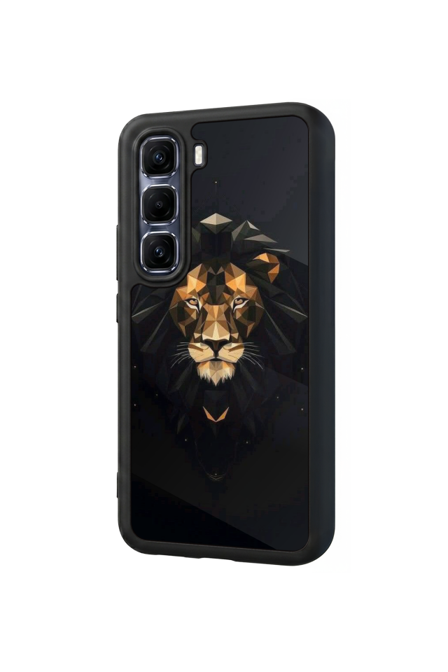 Infinix Hot 60 Pro Plus Uyumlu Aslan Tasarımlı Glossy Premium Kılıf