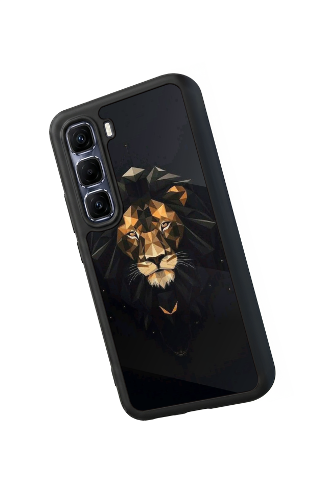Infinix Hot 60 Pro Plus Uyumlu Aslan Tasarımlı Glossy Premium Kılıf