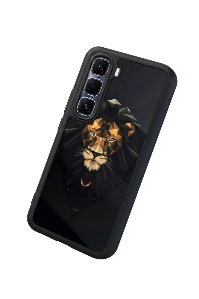 Infinix Hot 60 Pro Plus Uyumlu Aslan Tasarımlı Glossy Premium Kılıf