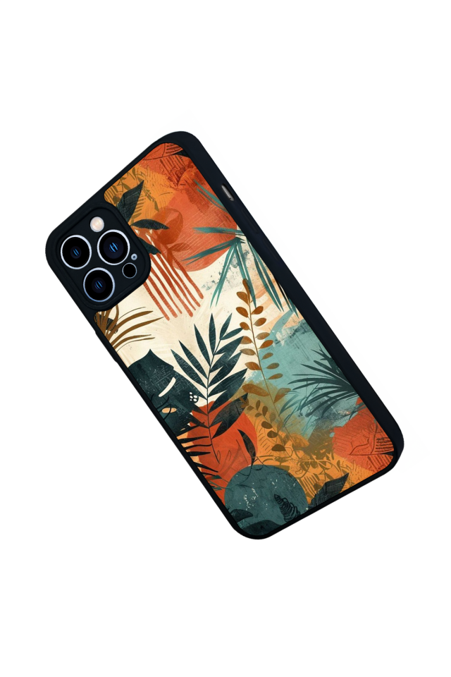 iPhone 13 Pro Max Uyumlu Botanik Tasarımlı Glossy Premium Kılıf