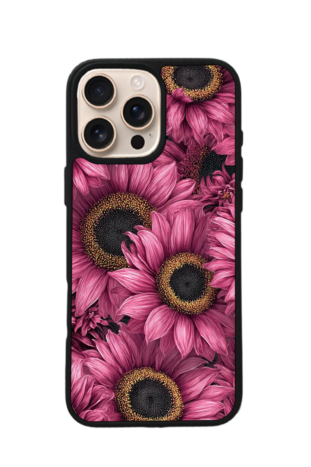 iPhone 15 Pro Uyumlu Cicek Tasarımlı Glossy Premium Kılıf