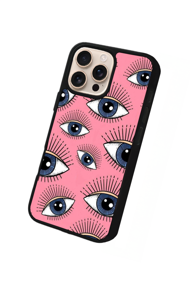 iPhone 16 Pro Uyumlu Göz Tasarımlı Glossy Premium Kılıf