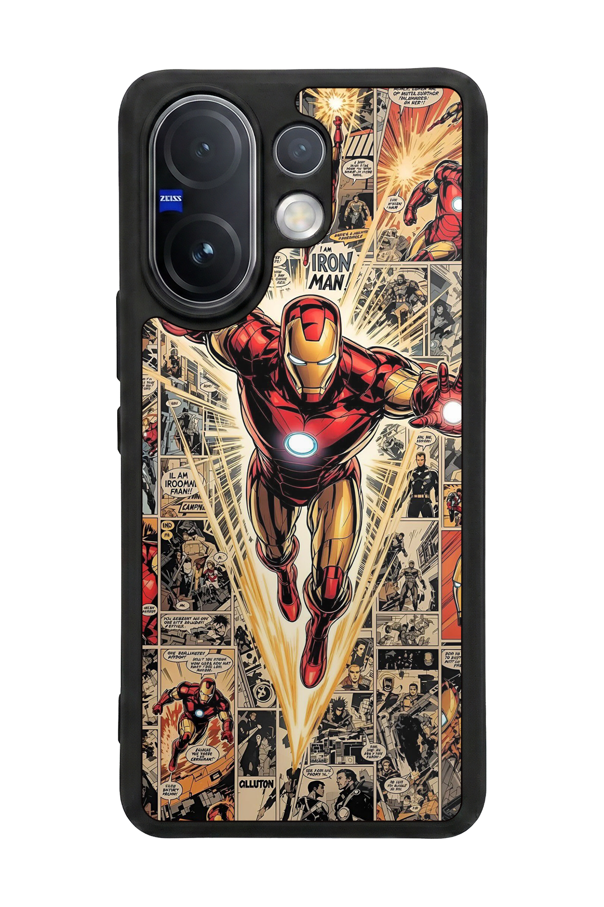 Vivo V60 Uyumlu Iron Man ( Demir Adam ) Tasarımlı Glossy Premium Kılıf
