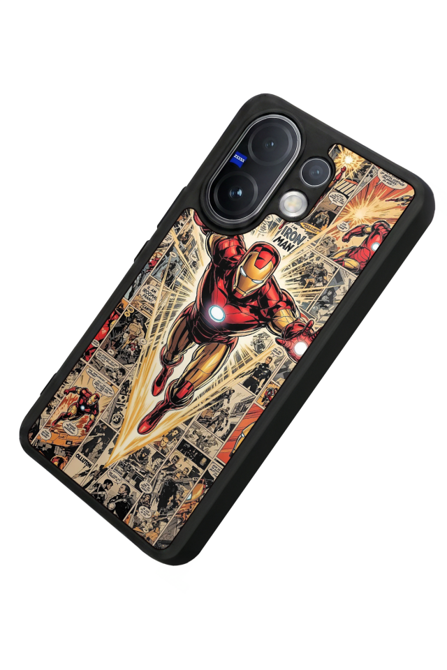 Vivo V60 Uyumlu Iron Man ( Demir Adam ) Tasarımlı Glossy Premium Kılıf