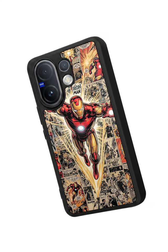 Vivo V60 Uyumlu Iron Man ( Demir Adam ) Tasarımlı Glossy Premium Kılıf