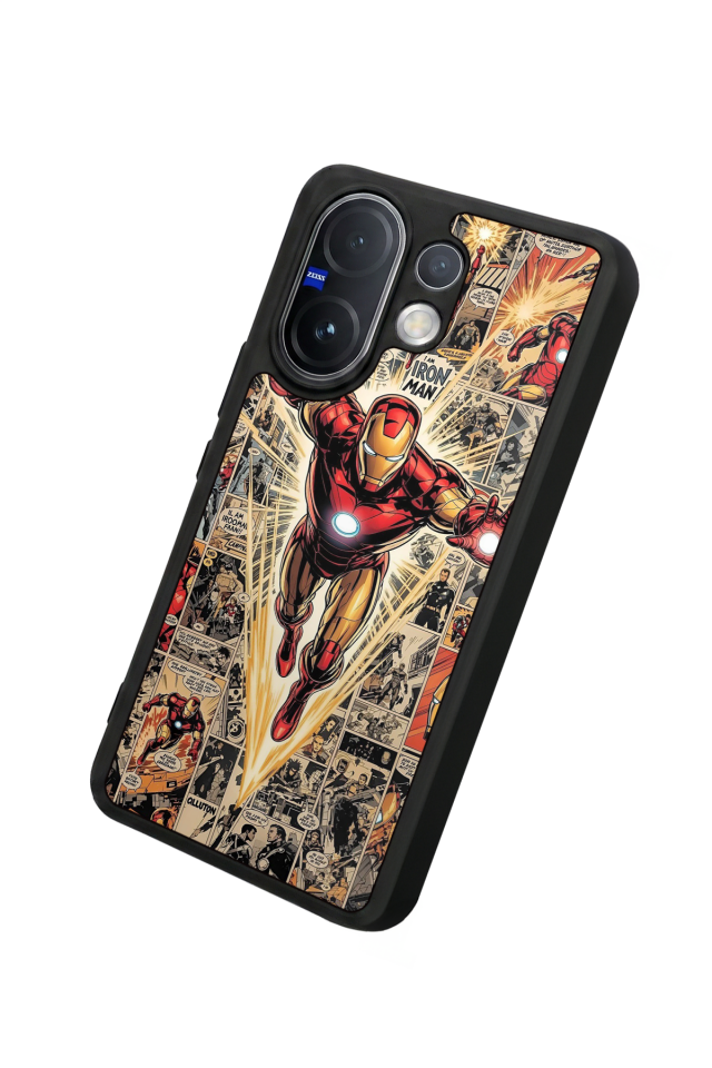 Vivo V60 Uyumlu Iron Man ( Demir Adam ) Tasarımlı Glossy Premium Kılıf
