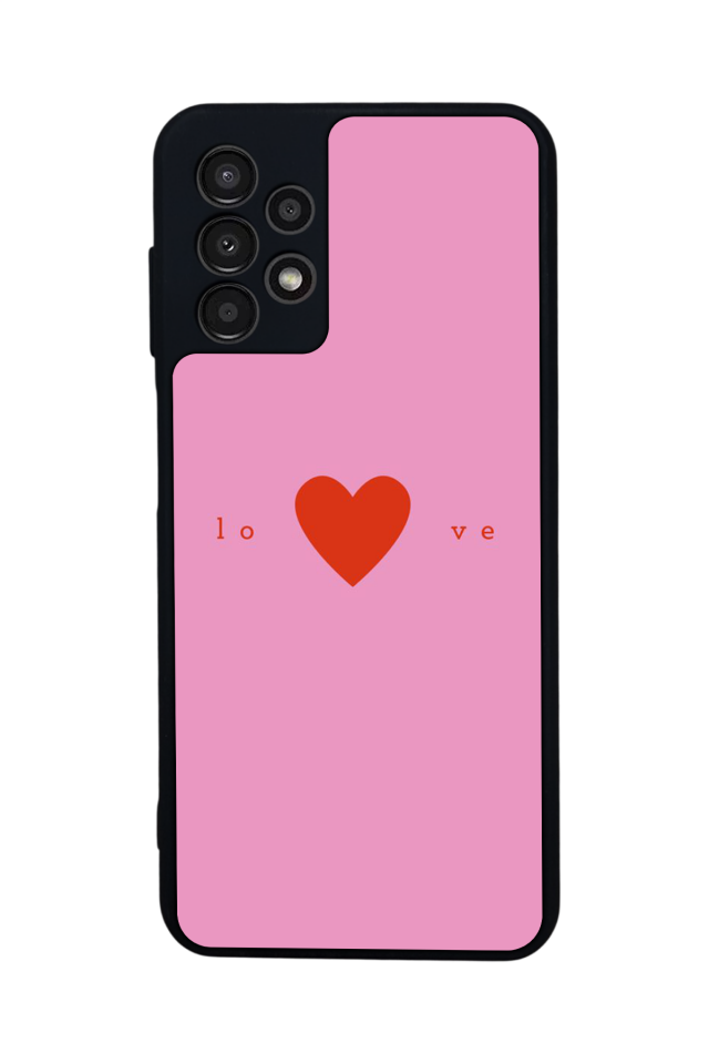Samsung Galaxy A13 Uyumlu Kalp Love Tasarımlı Glossy Premium Kılıf