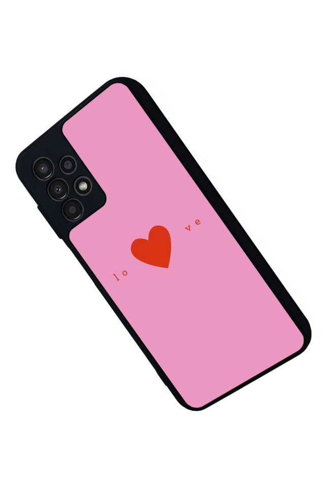 Samsung Galaxy A13 Uyumlu Kalp Love Tasarımlı Glossy Premium Kılıf