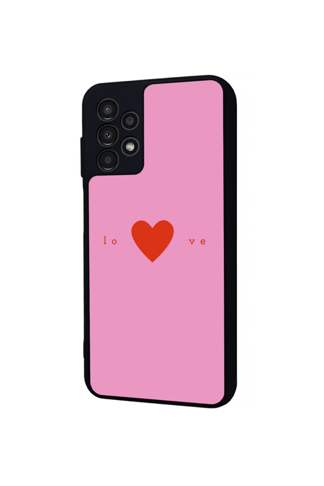 Samsung Galaxy A13 Uyumlu Kalp Love Tasarımlı Glossy Premium Kılıf