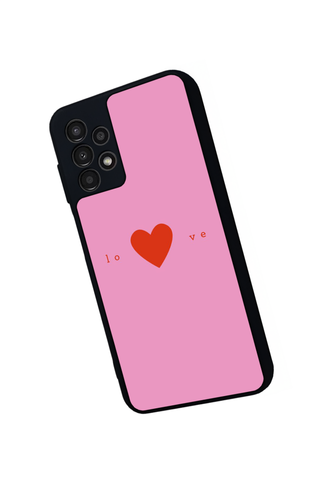 Samsung Galaxy A13 Uyumlu Kalp Love Tasarımlı Glossy Premium Kılıf