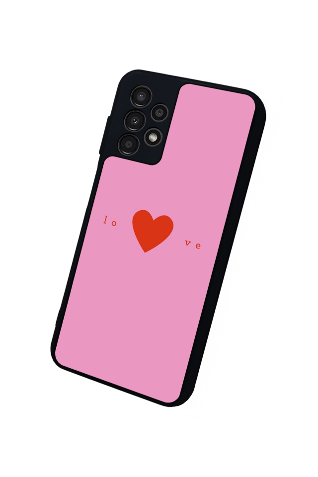 Samsung Galaxy A13 Uyumlu Kalp Love Tasarımlı Glossy Premium Kılıf
