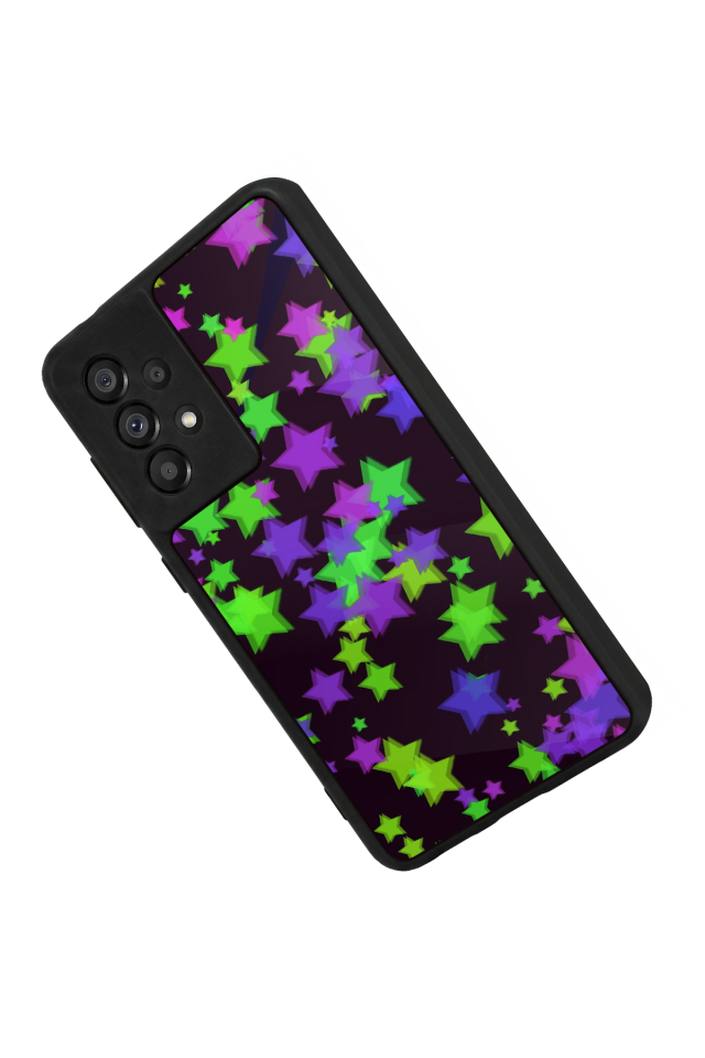 Samsung Galaxy A73 Uyumlu Retro Yildizlar Tasarımlı Glossy Premium Kılıf