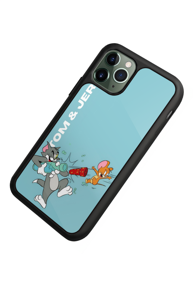 iPhone 11 Pro Max Uyumlu Tom And Jerry Tasarımlı Glossy Premium Kılıf