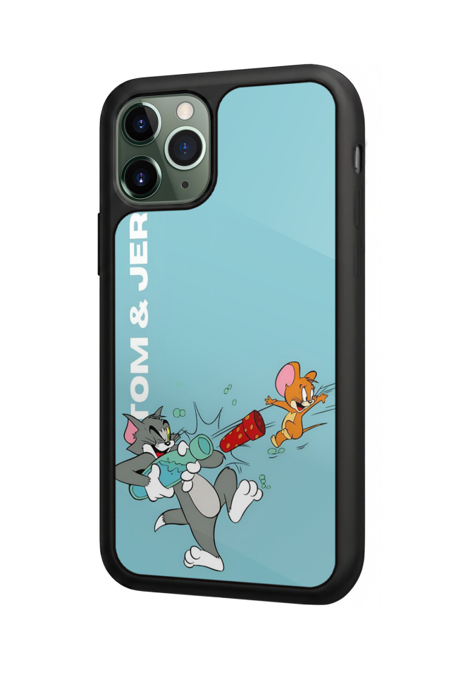iPhone 11 Pro Max Uyumlu Tom And Jerry Tasarımlı Glossy Premium Kılıf