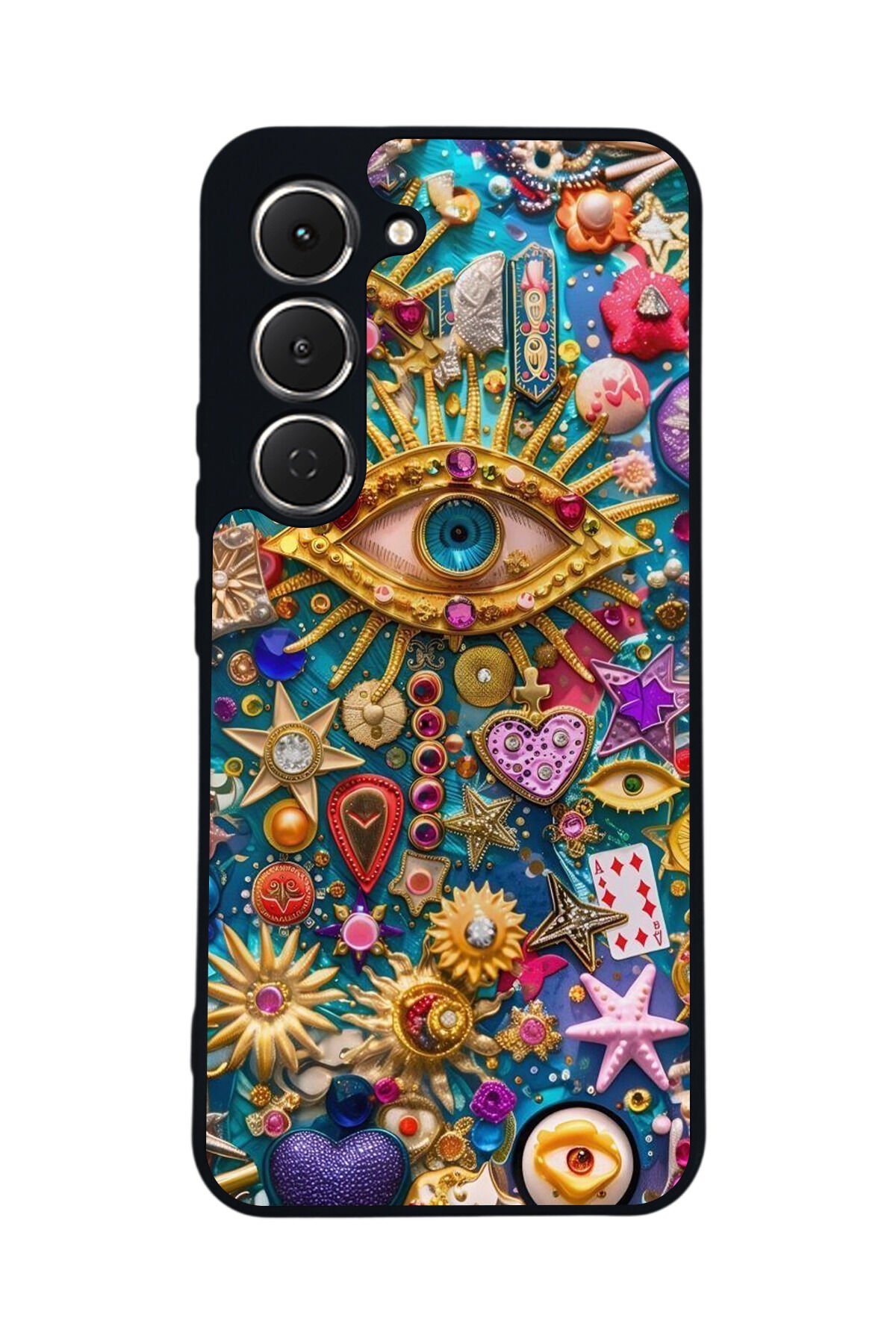 Tecno Spark 40 Pro Uyumlu Göz Tasarımlı Glossy Premium Kılıf