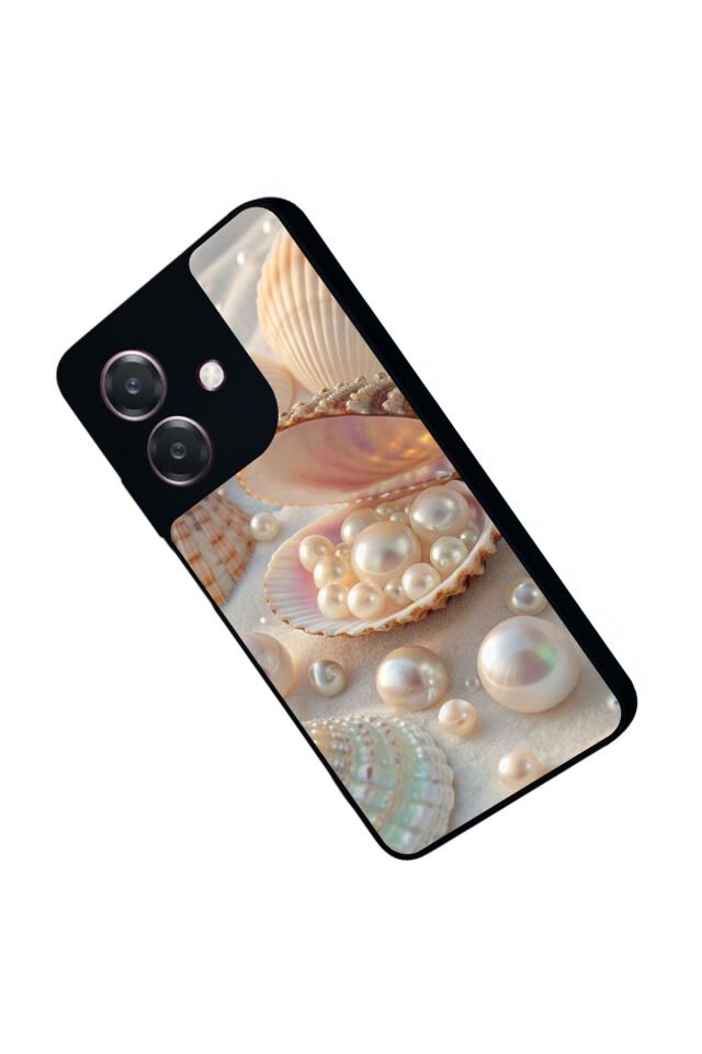 Oppo A3 5G Uyumlu İnci Tasarımlı Glossy Premium Kılıf