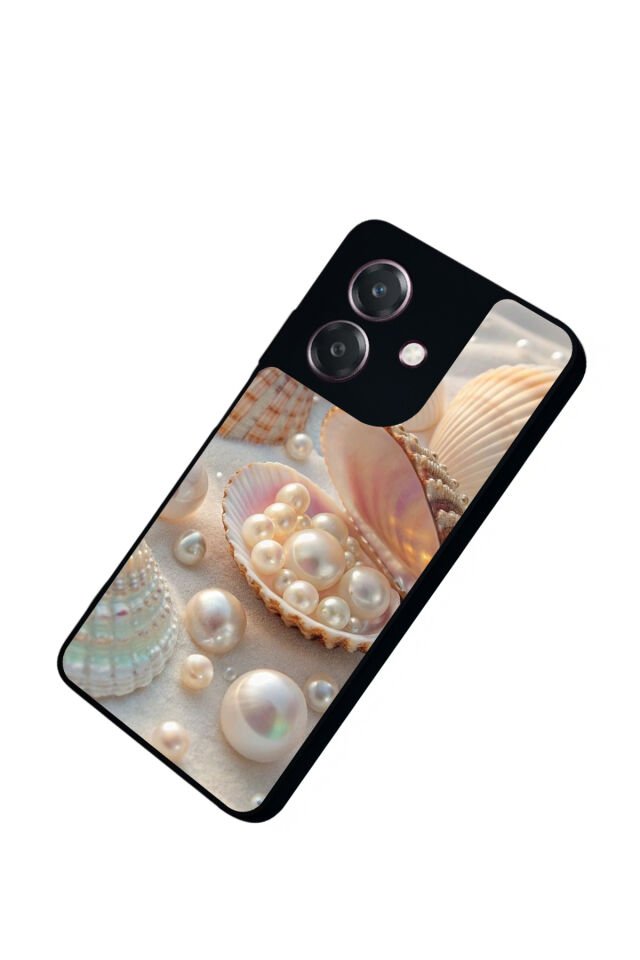 Oppo A3 5G Uyumlu İnci Tasarımlı Glossy Premium Kılıf