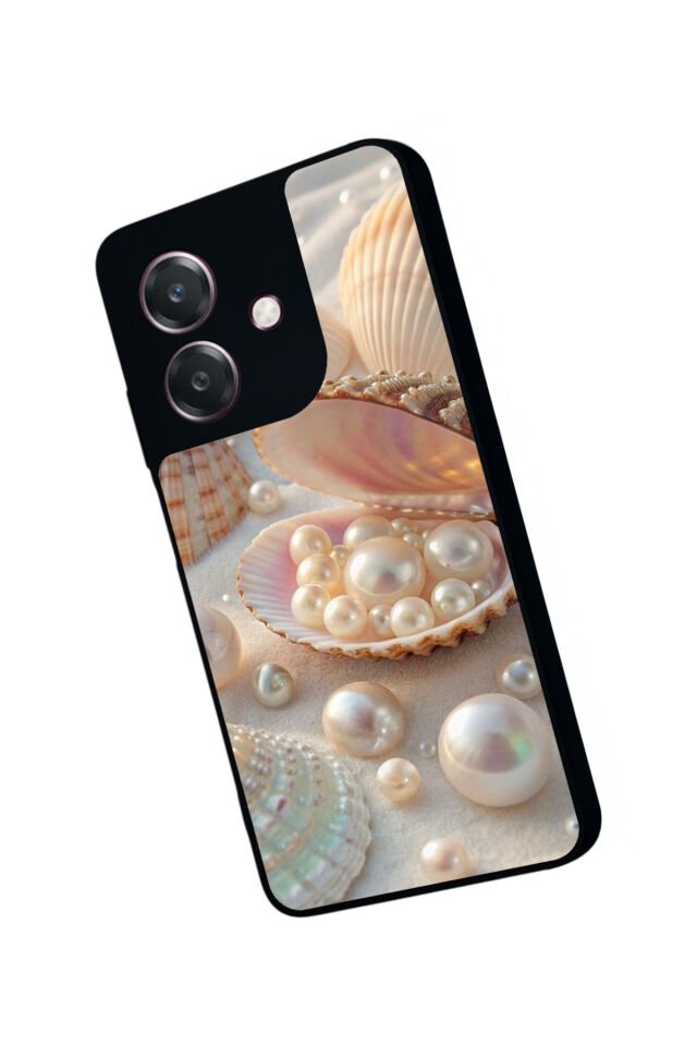 Oppo A3 5G Uyumlu İnci Tasarımlı Glossy Premium Kılıf