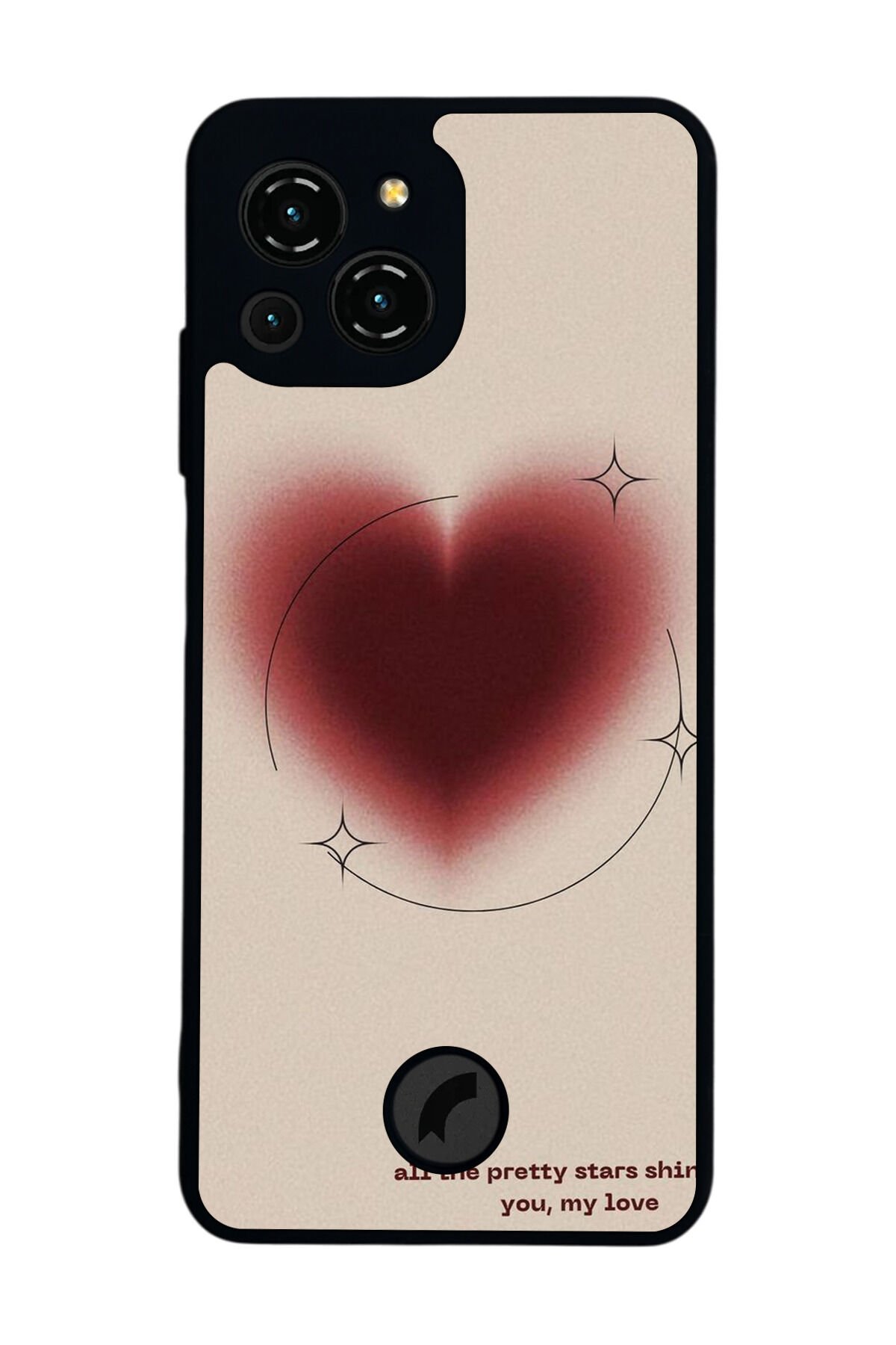 Reeder S23 Pro Max Uyumlu Kalp Love Tasarımlı Glossy Premium Kılıf