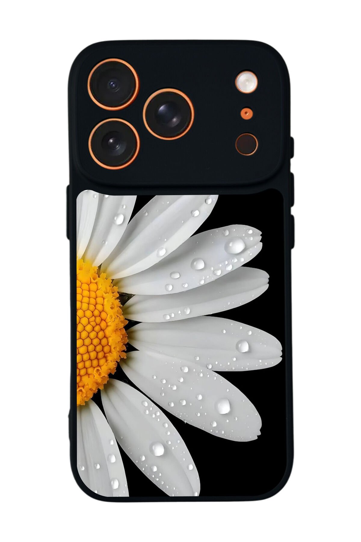 iPhone 17 Pro Max Uyumlu Papatya Tasarımlı Glossy Premium Kılıf