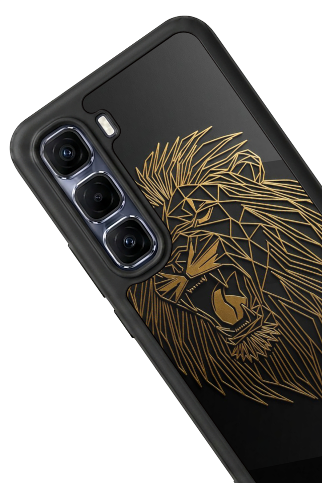 Infinix Hot 60 Pro Plus Uyumlu Aslan Tasarımlı Glossy Premium Kılıf