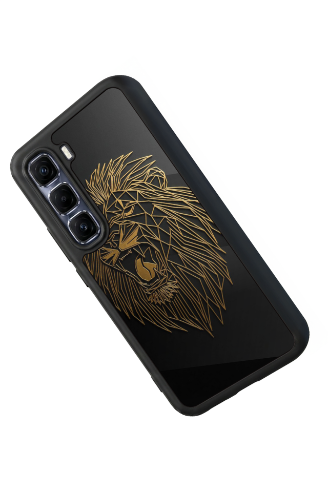 Infinix Hot 60 Pro Plus Uyumlu Aslan Tasarımlı Glossy Premium Kılıf