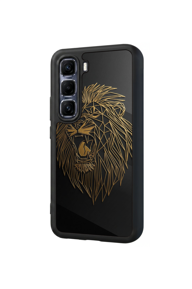 Infinix Hot 60 Pro Plus Uyumlu Aslan Tasarımlı Glossy Premium Kılıf