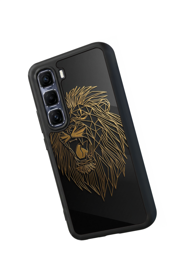 Infinix Hot 60 Pro Plus Uyumlu Aslan Tasarımlı Glossy Premium Kılıf