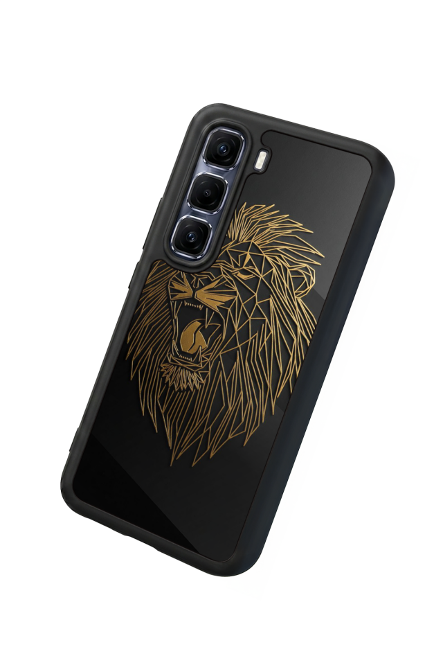 Infinix Hot 60 Pro Plus Uyumlu Aslan Tasarımlı Glossy Premium Kılıf