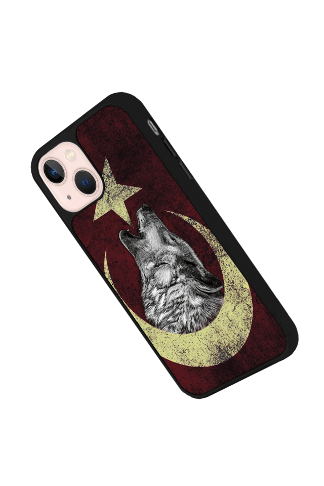 iPhone 13/14 Uyumlu Bozkurt Tasarımlı Glossy Premium Kılıf