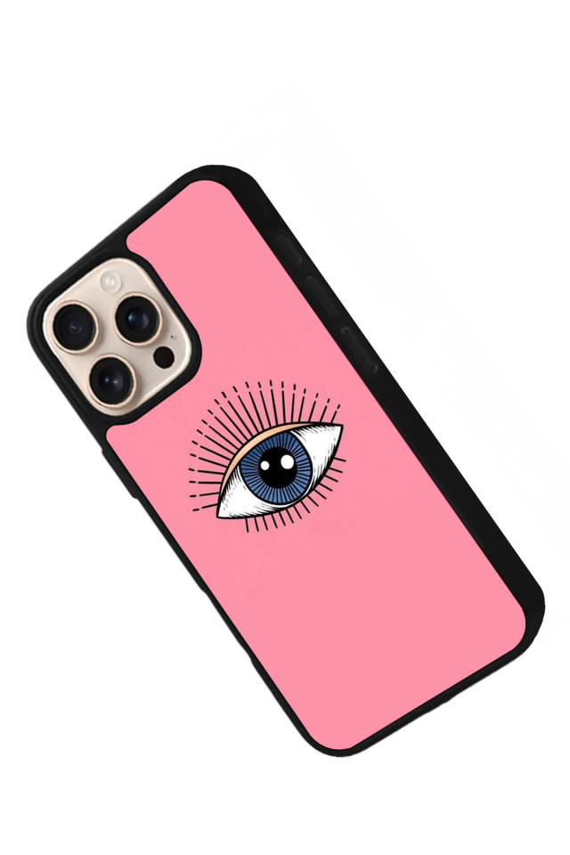iPhone 16 Pro Uyumlu Göz Tasarımlı Glossy Premium Kılıf