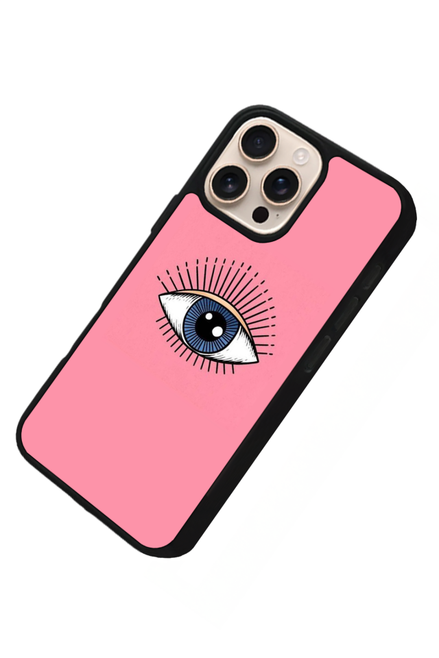 iPhone 16 Pro Uyumlu Göz Tasarımlı Glossy Premium Kılıf