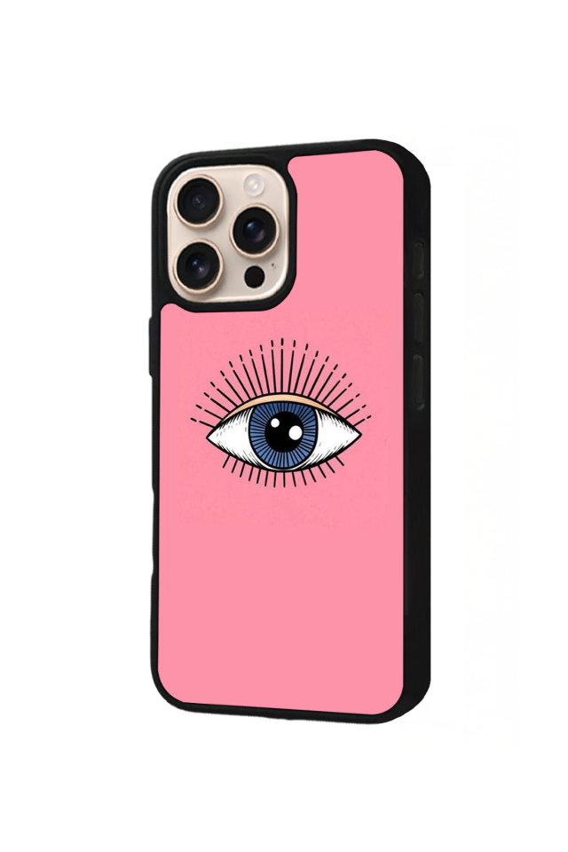 iPhone 16 Pro Uyumlu Göz Tasarımlı Glossy Premium Kılıf