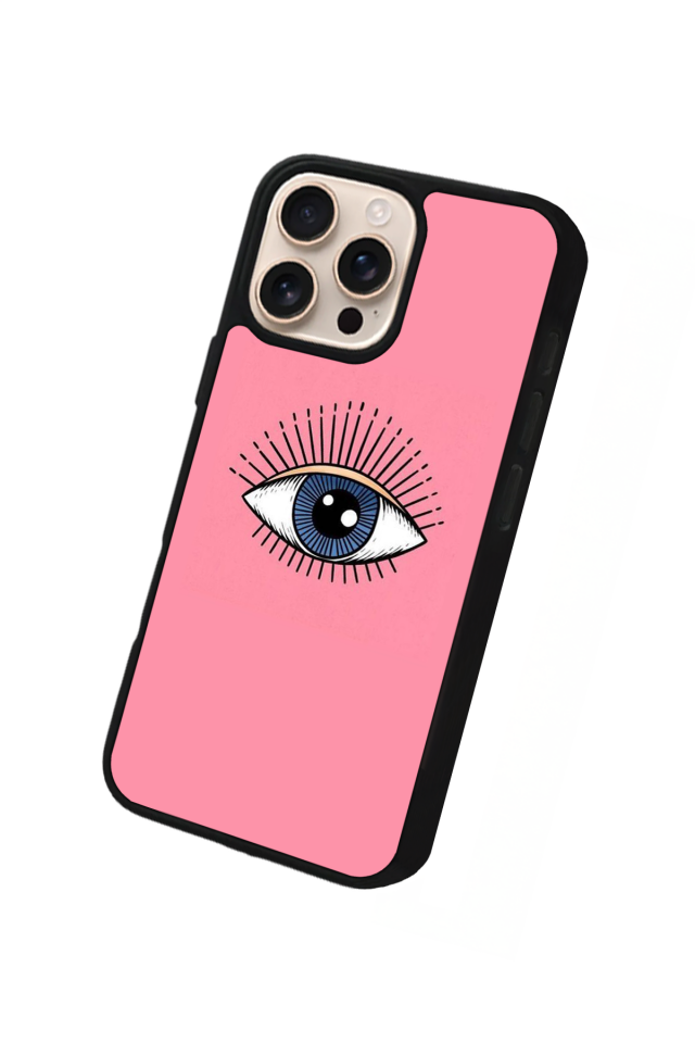 iPhone 16 Pro Uyumlu Göz Tasarımlı Glossy Premium Kılıf