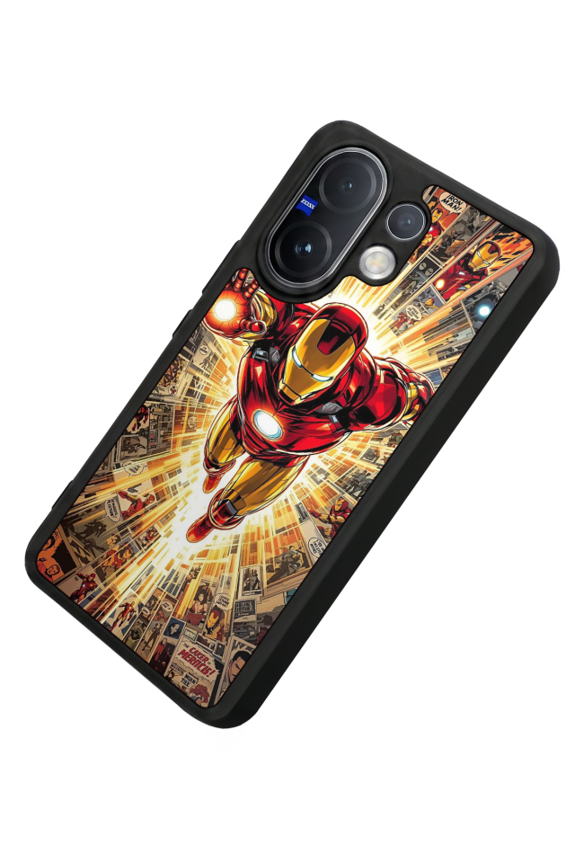 Vivo V60 Uyumlu Iron Man ( Demir Adam ) Tasarımlı Glossy Premium Kılıf