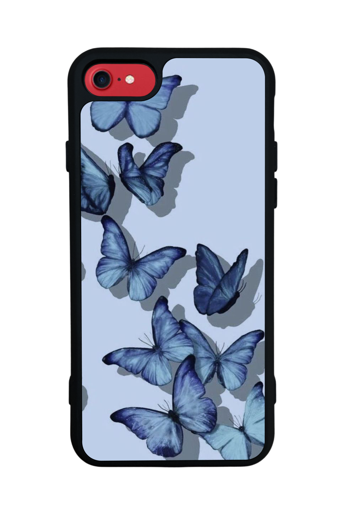 iPhone SE Uyumlu Kelebek Tasarımlı Glossy Premium Kılıf