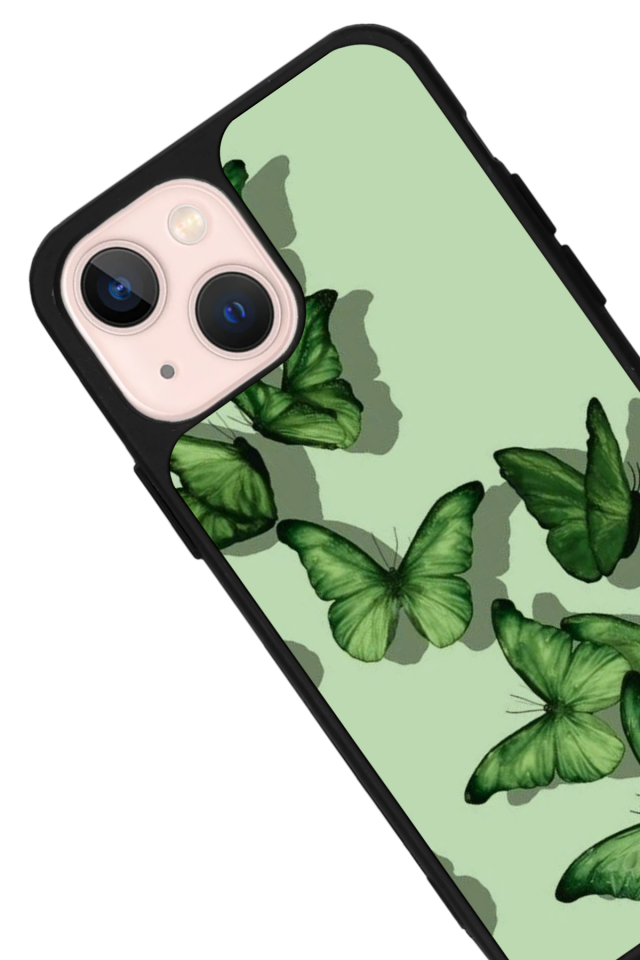 iPhone 15 Uyumlu Kelebek Tasarımlı Glossy Premium Kılıf
