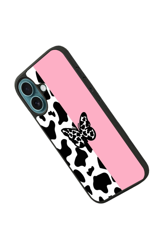 iPhone 16 Plus Uyumlu Kelebek Tasarımlı Glossy Premium Kılıf