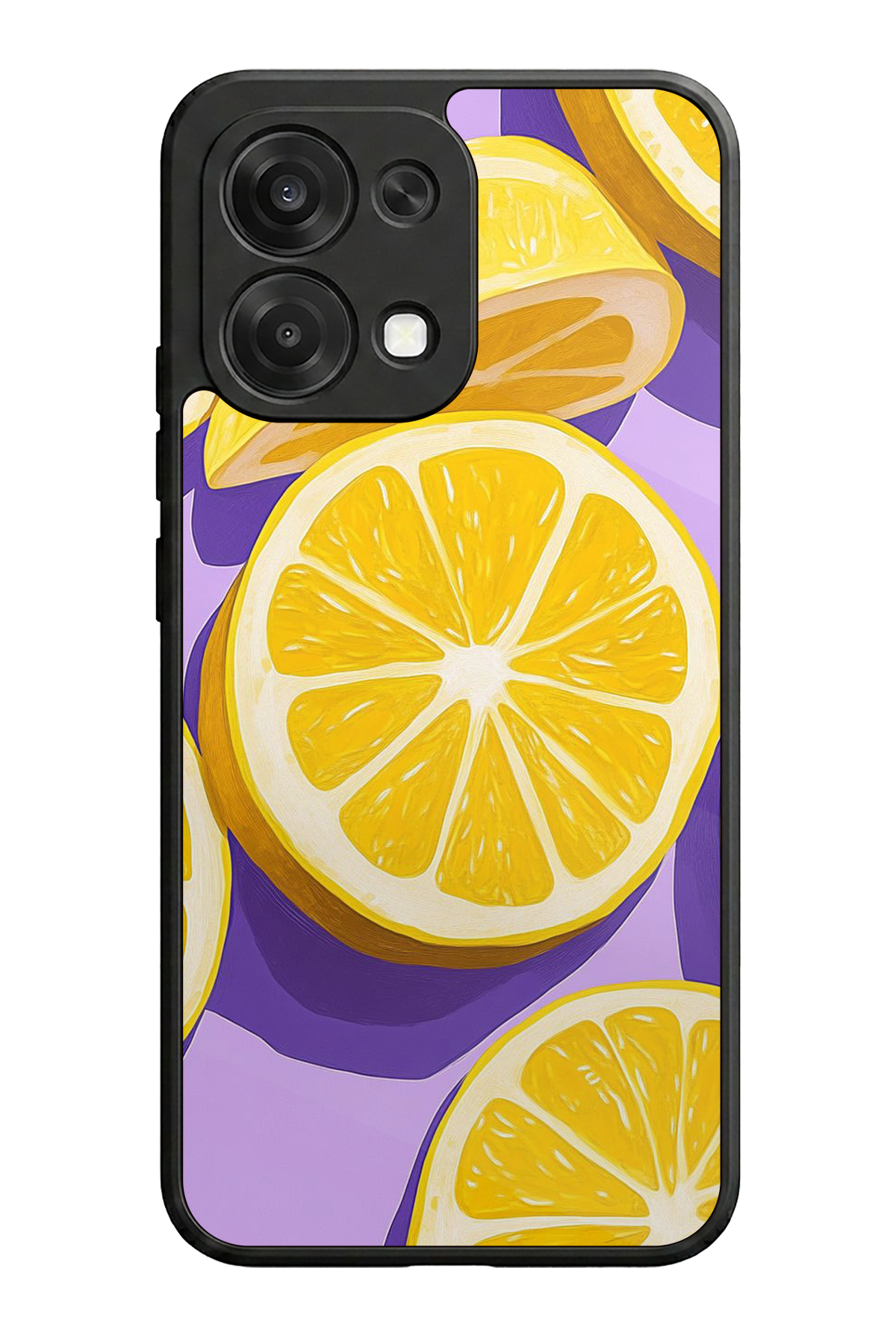 Oppo A6 Pro Uyumlu Limon Tasarımlı Glossy Premium Kılıf