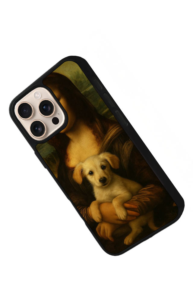 iPhone 16 Pro Max Uyumlu Monalisa Tasarımlı Glossy Premium Kılıf