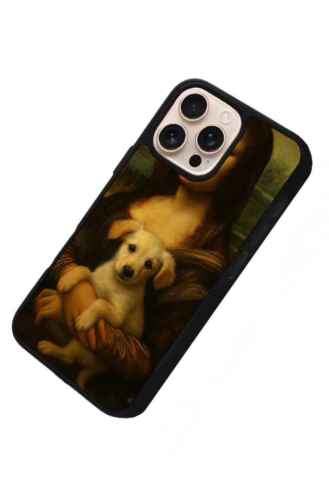 iPhone 16 Pro Max Uyumlu Monalisa Tasarımlı Glossy Premium Kılıf