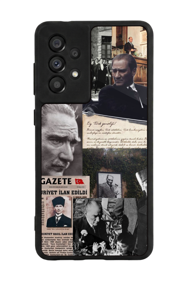 Samsung Galaxy A73 Uyumlu Mustafa Kemal Ataturk Tasarımlı Glossy Premium Kılıf