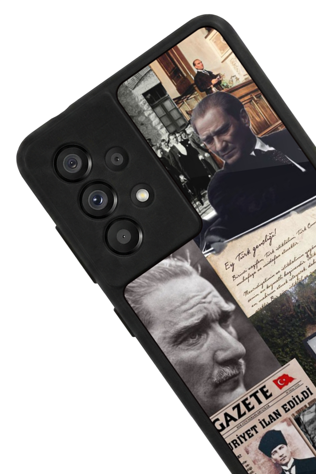 Samsung Galaxy A73 Uyumlu Mustafa Kemal Ataturk Tasarımlı Glossy Premium Kılıf