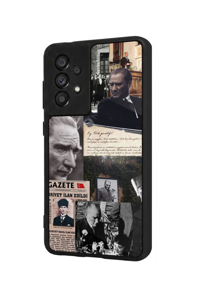 Samsung Galaxy A73 Uyumlu Mustafa Kemal Ataturk Tasarımlı Glossy Premium Kılıf