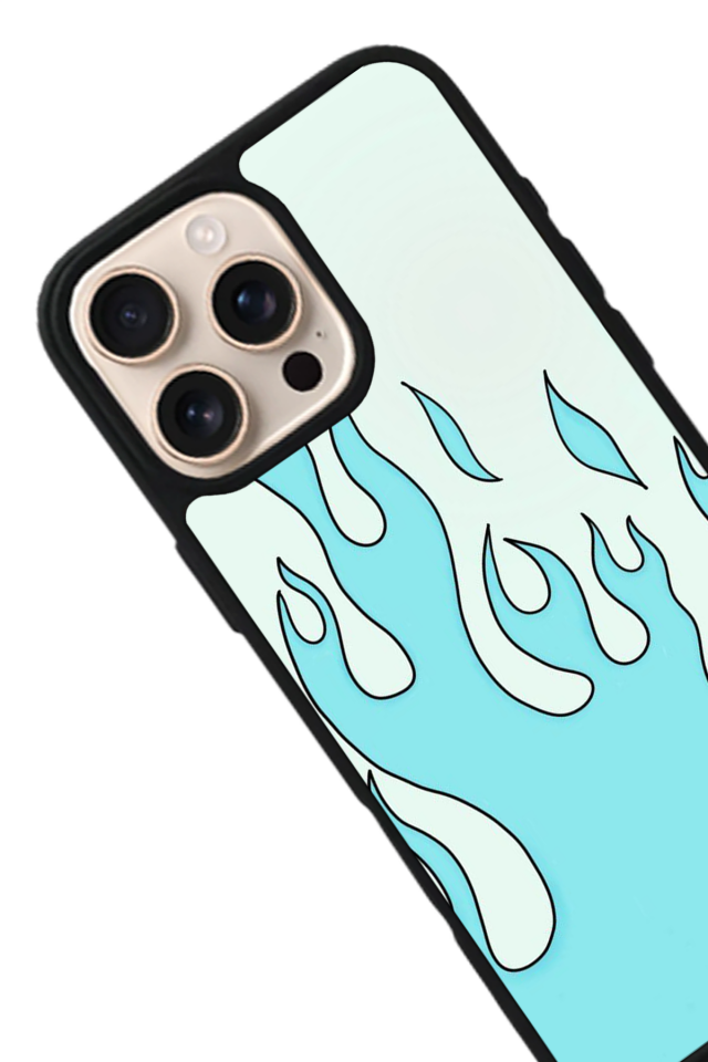 iPhone 14 Pro Max Uyumlu Retro Flame Patterns Tasarımlı Glossy Premium Kılıf