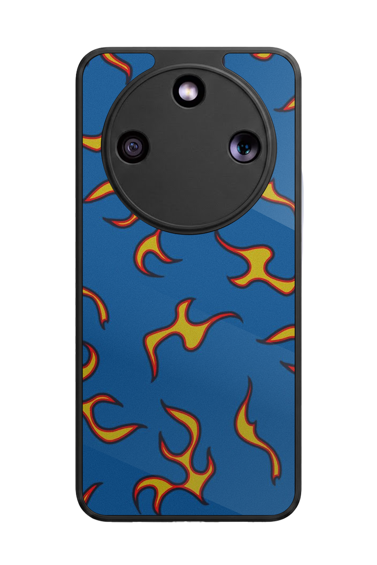 Honor Magic 8 Lite Uyumlu Retro Flame Patterns Tasarımlı Glossy Premium Kılıf